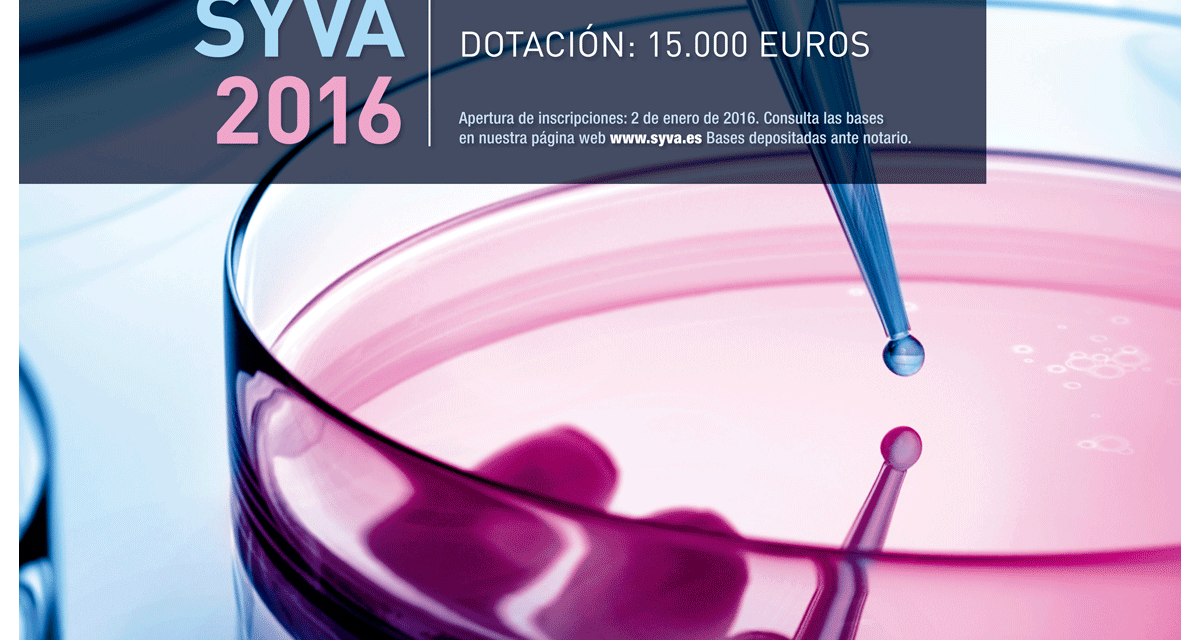 Convocado el  Premio Syva 2016 a la mejor Tesis Doctoral en Sanidad Animal