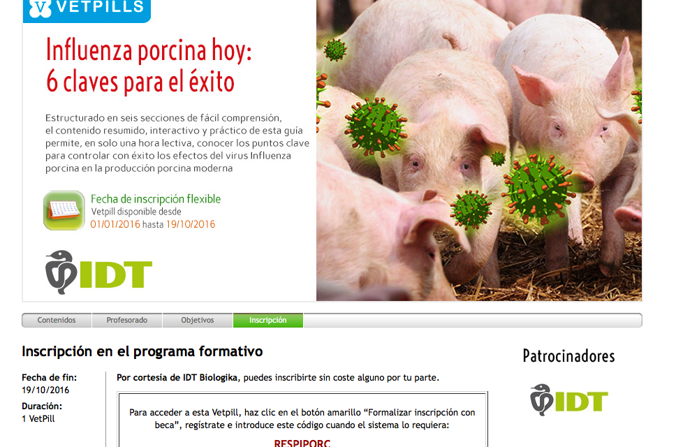 IDT comprometida con la difusión del conocimiento sobre Influenza porcina