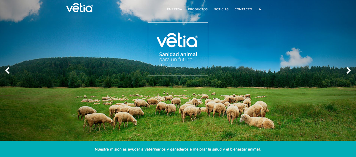 Vetia estrena su web corporativa destinada a profesionales del sector de la salud animal.