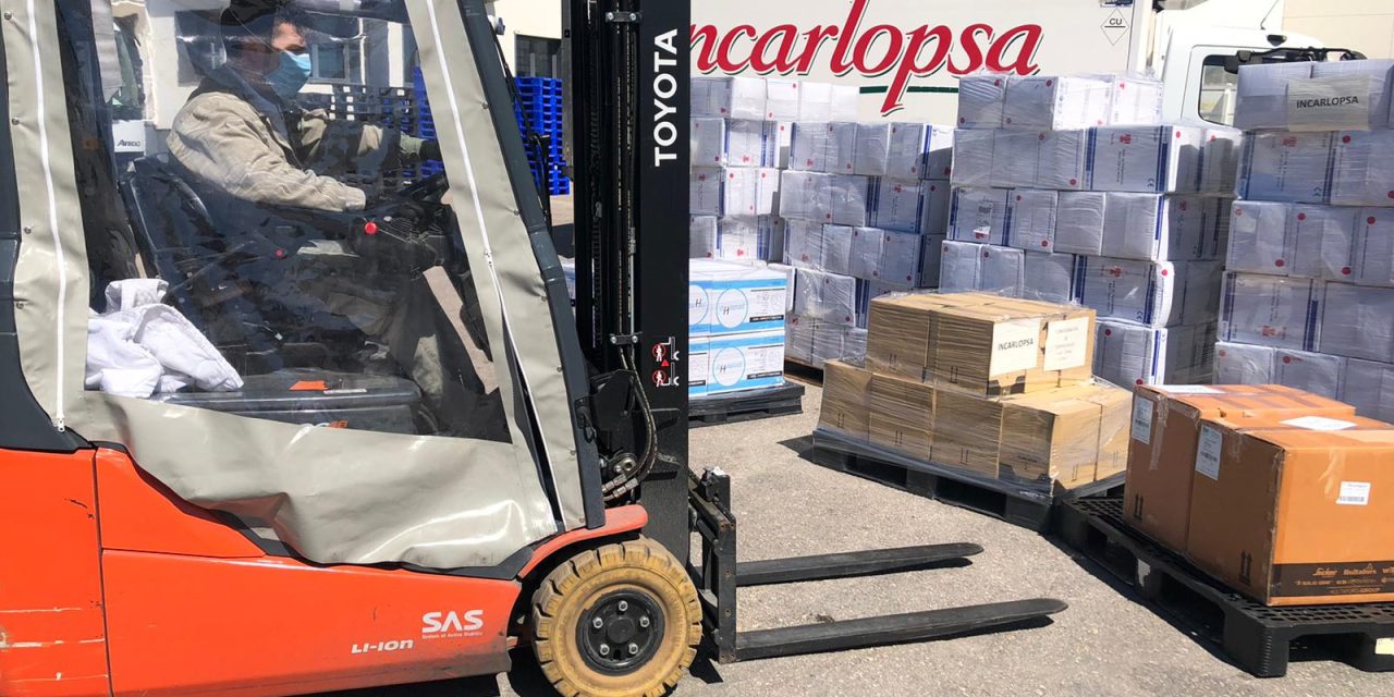Incarlopsa dona más de 71.000 unidades de material sanitario y de protección en las provincias de Cuenca, Toledo y Ciudad Real
